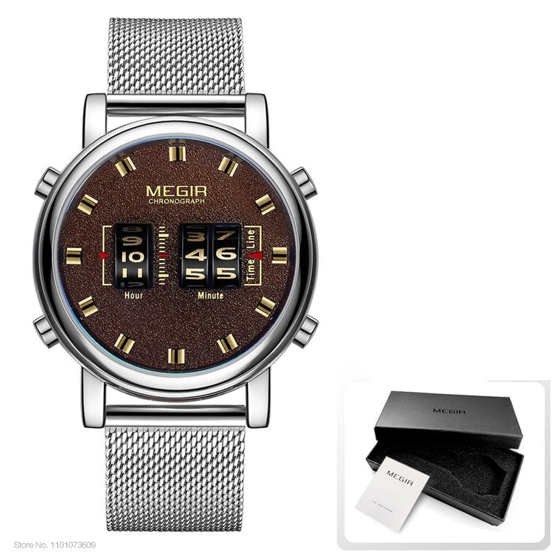 Men's Alloy Buckle Clasp Water-Resistant Luxury Quartz Watches