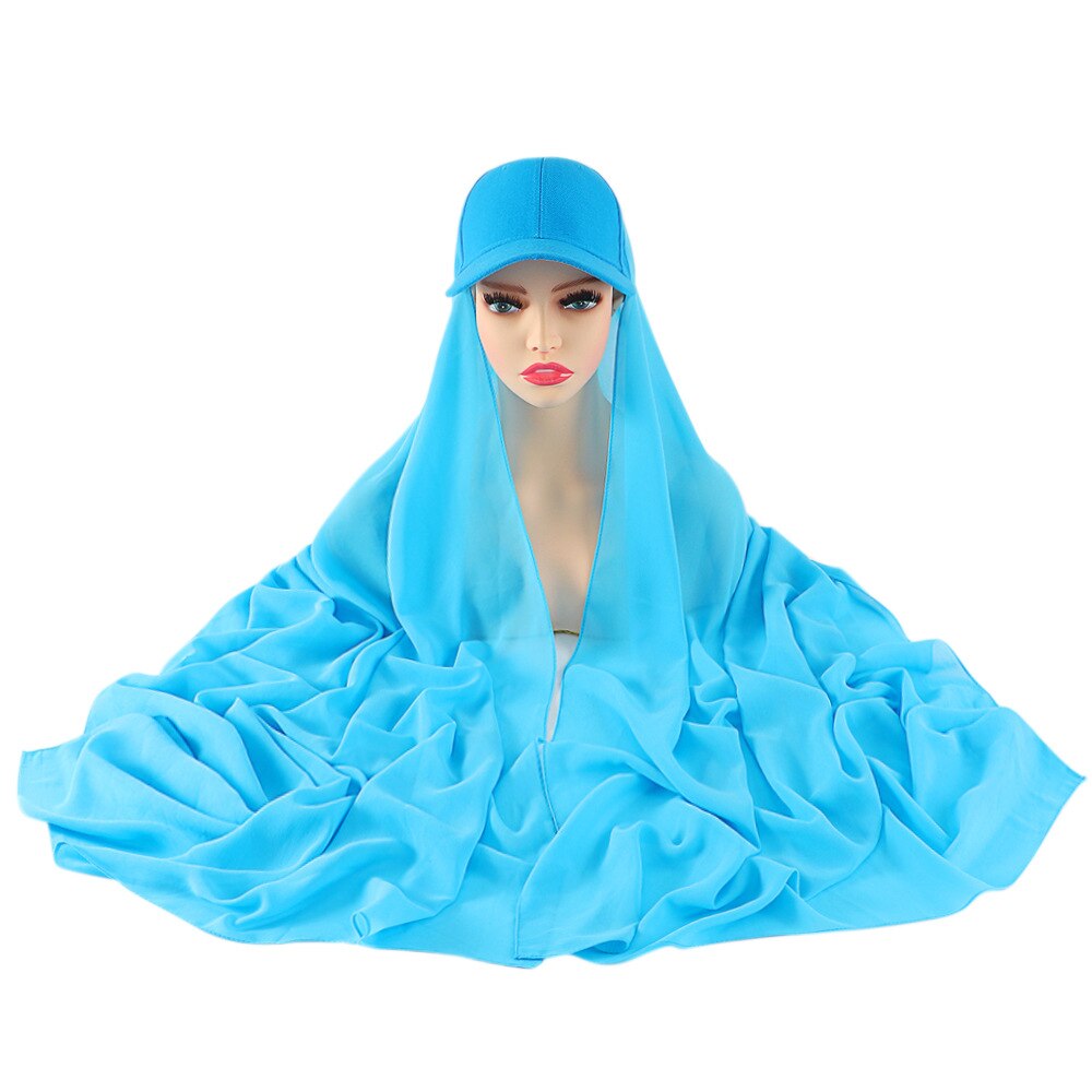 Women's Arabian Polyester Headwear Plaid Elegant Hijabs