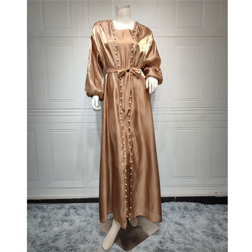 Women's Arabian Polyester Full Sleeve Plain Casual Long Abaya