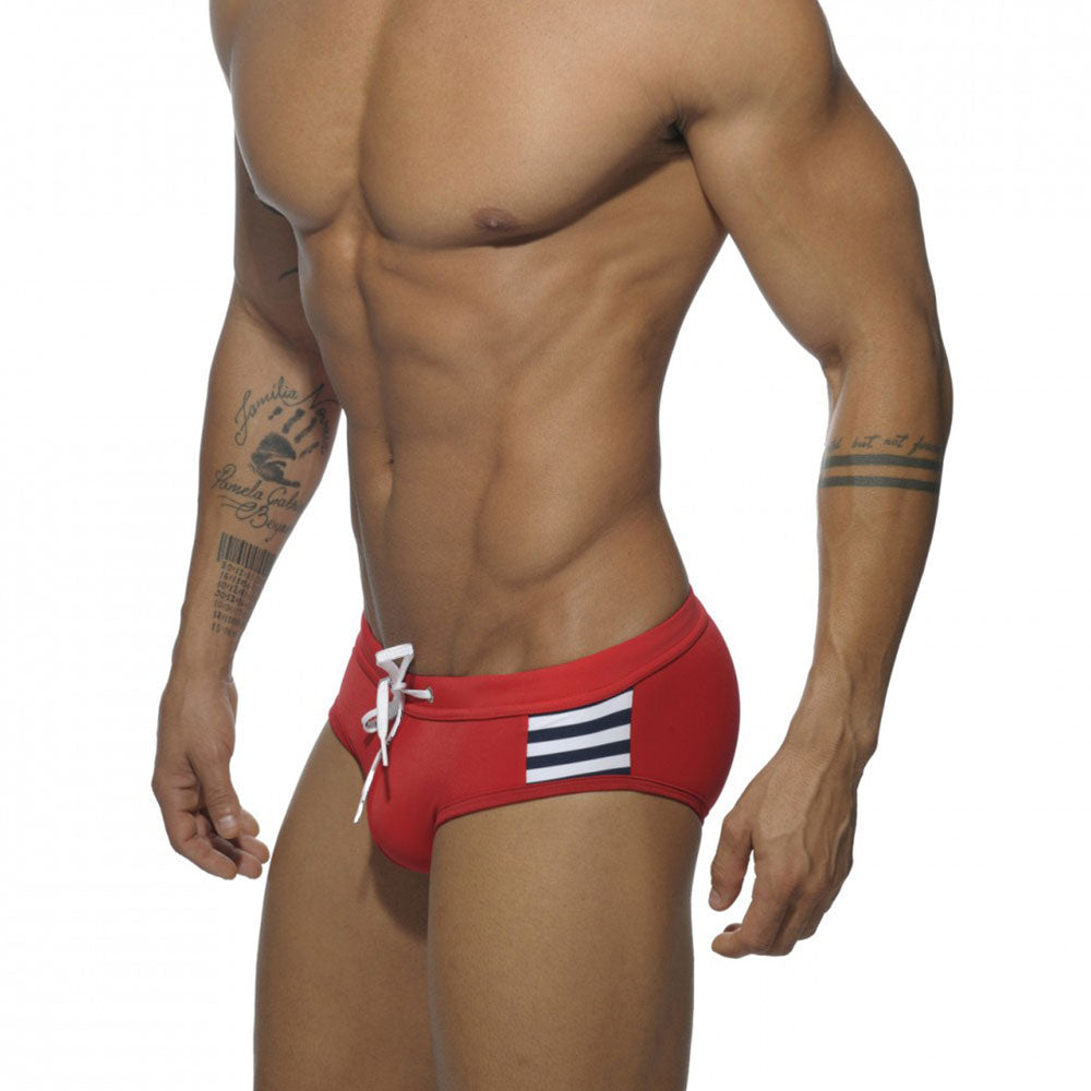 Men's Drawstring Closure Quick-Dry Compression Swimwear Short