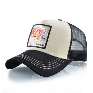 Men's Cotton Back Strap Baseball Animal Pattern Outdoor Mesh Cap