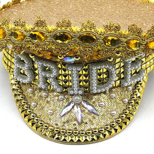 Women's Acrylic Beaded Pattern Luxury Rhinestone Glamorous Hat