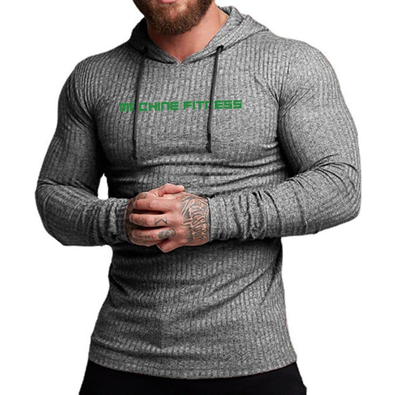 Men's Cotton Full Sleeves Quick Dry Gym Letter Pattern Shirt