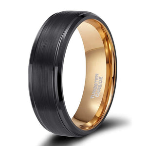 Men's 100% Tungsten Round Pattern Trendy Vintage Wedding Rings