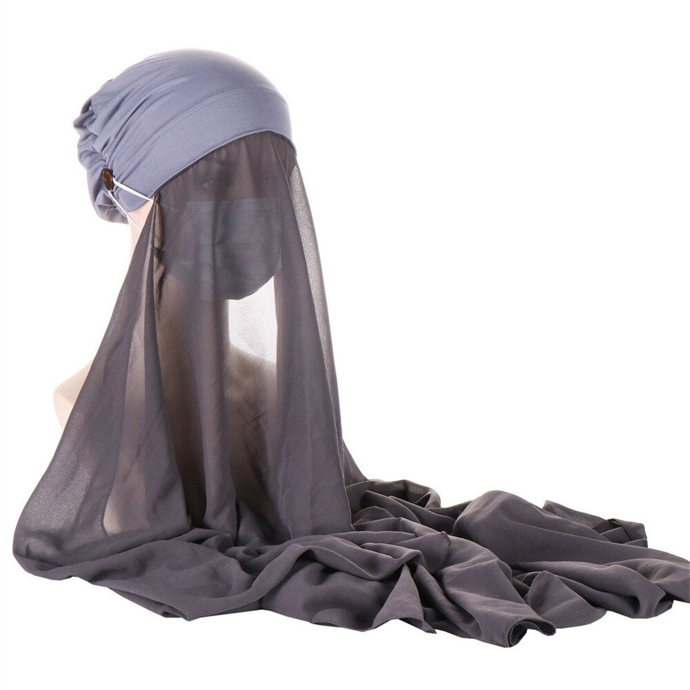 Women's Arabian Polyester Headwear Plain Hijabs