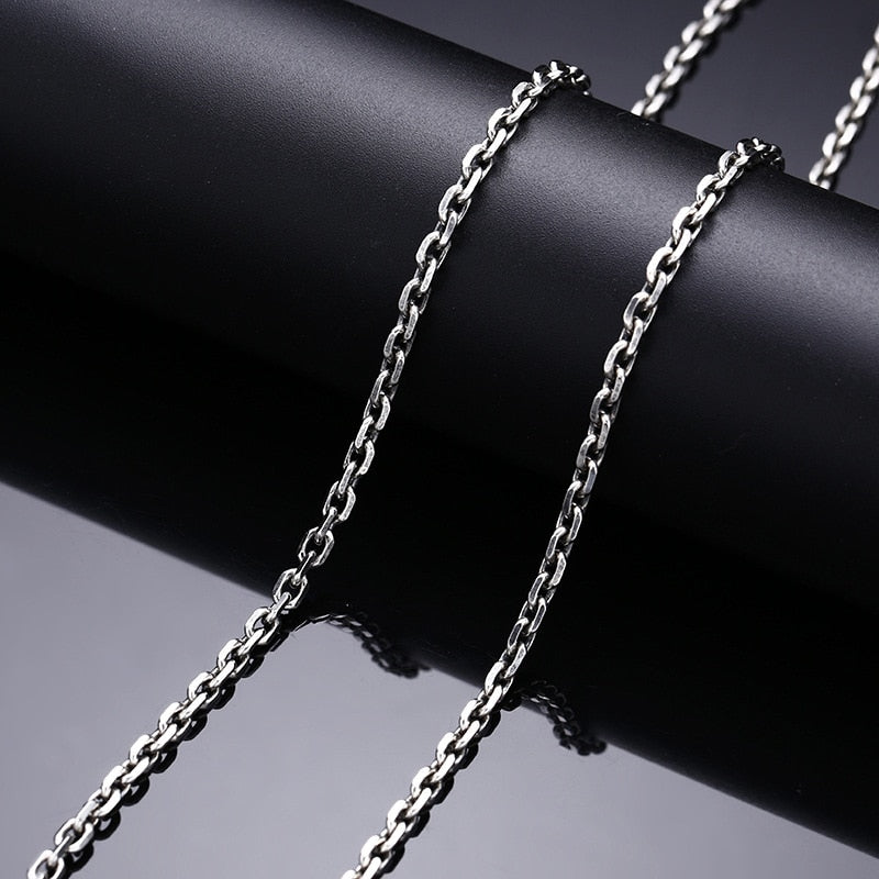 Men's 100% 925 Sterling Silver Cross Pattern Elegant Necklace