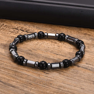 Men's Stainless Steel Link Chain Hidden Safety Clasp Bracelet