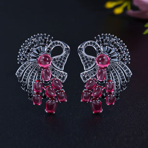 Women's Copper Cubic Zirconia Geometric Vintage Drop Earrings