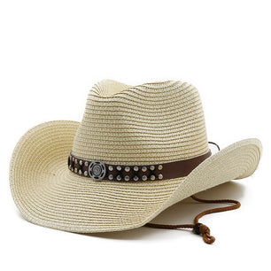 Women's Straw Rivet Pattern Casual Wear Summer Beach Trendy Caps