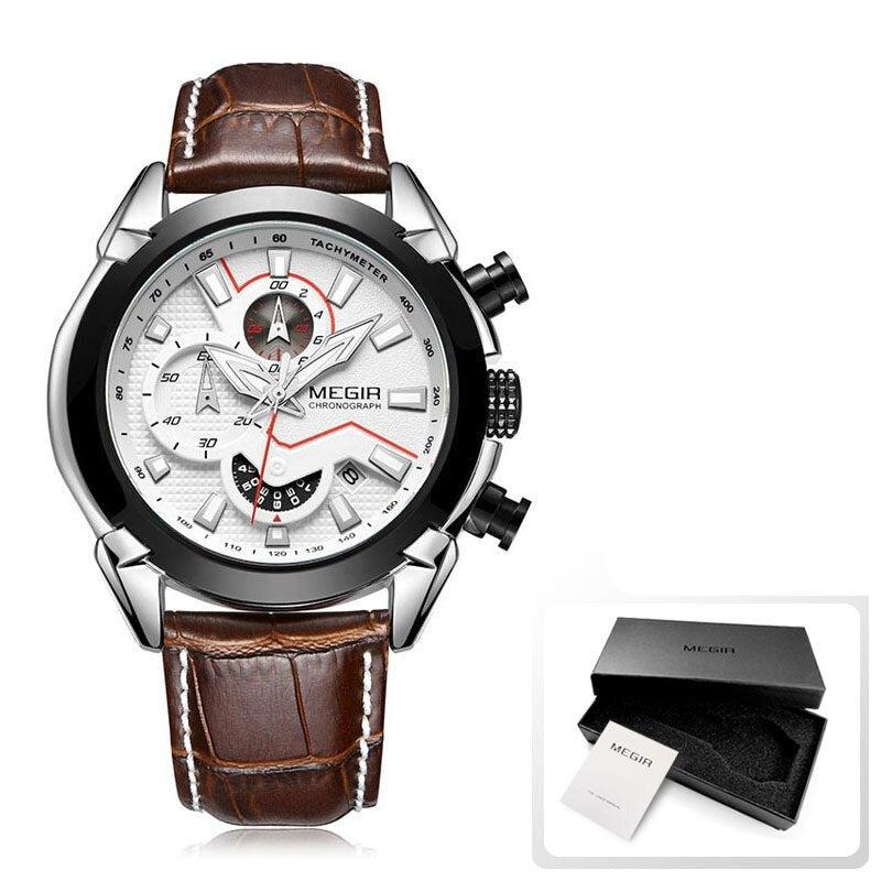 Men's Alloy Buckle Clasp Waterproof Quartz Trendy Round Watches