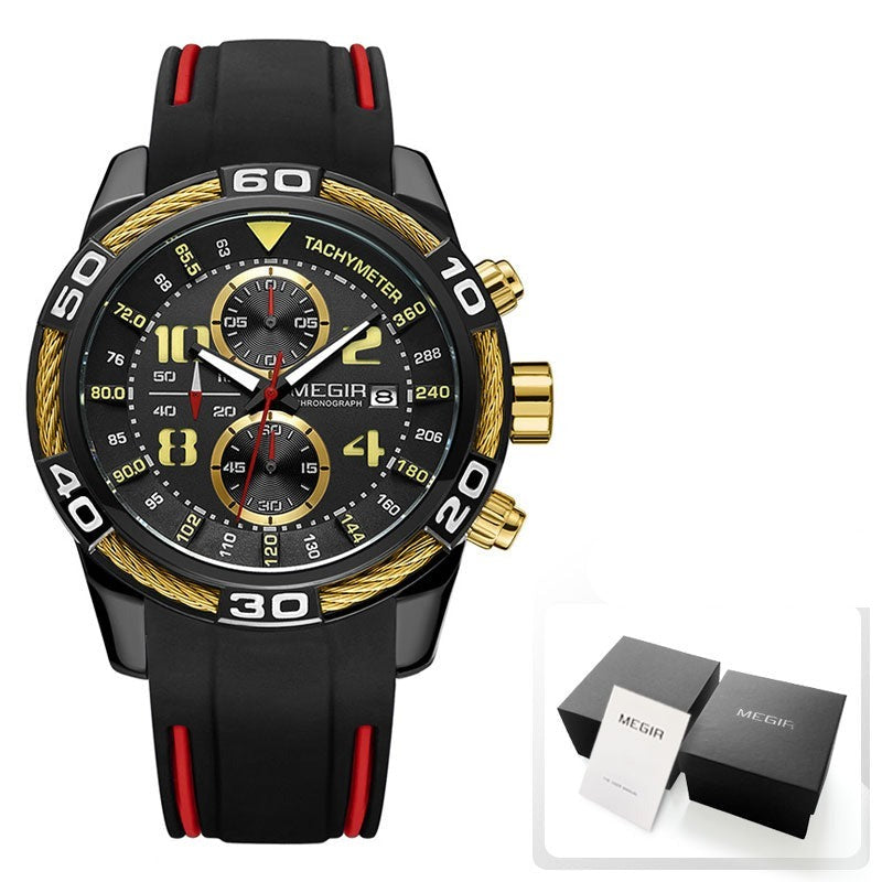 Men's Alloy Buckle Clasp Waterproof Quartz Trendy Round Watches