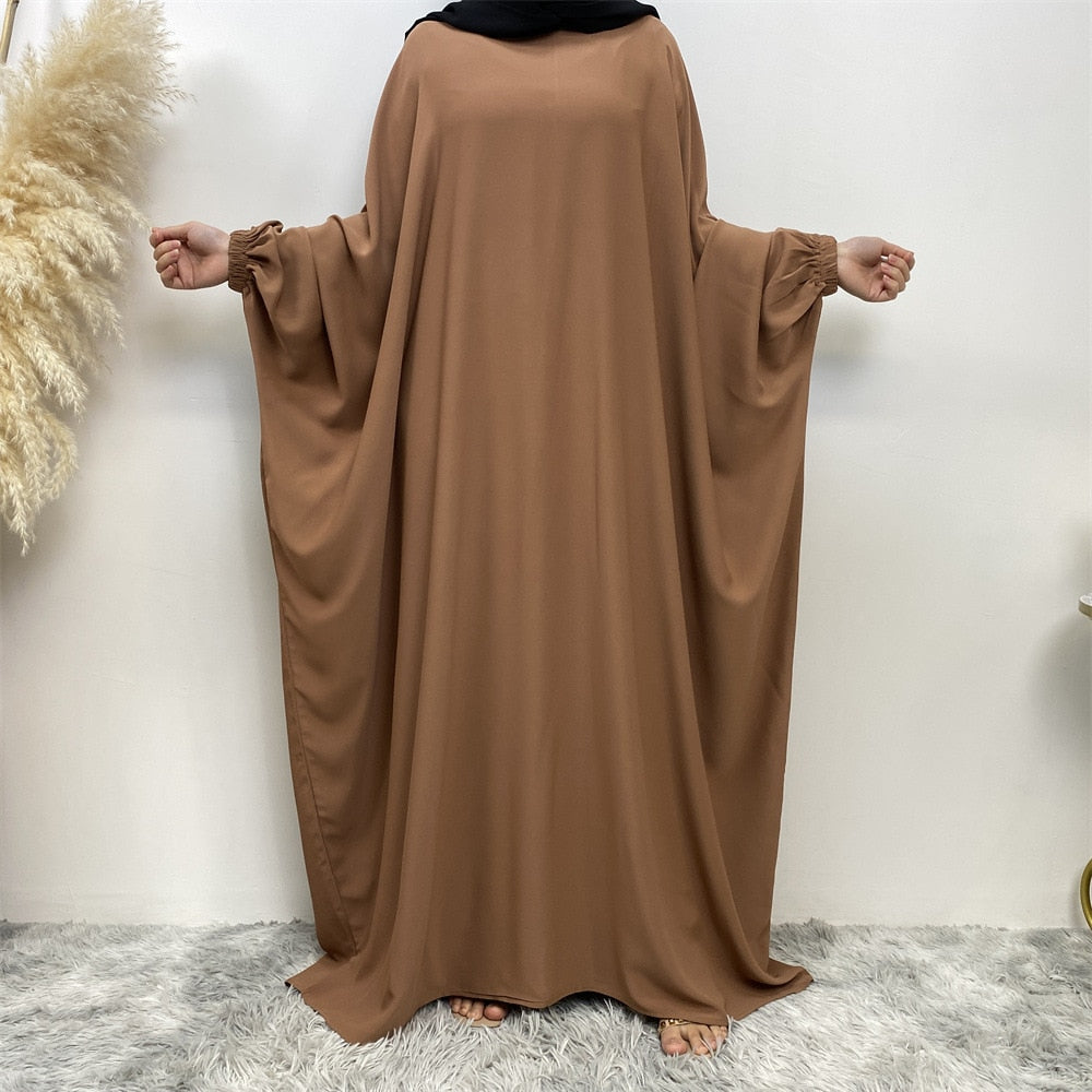 Women's Arabian Polyester Full Sleeve Solid Pattern Casual Abaya