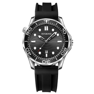 Men's Stainless Steel Automatic Waterproof Round Casual Watches