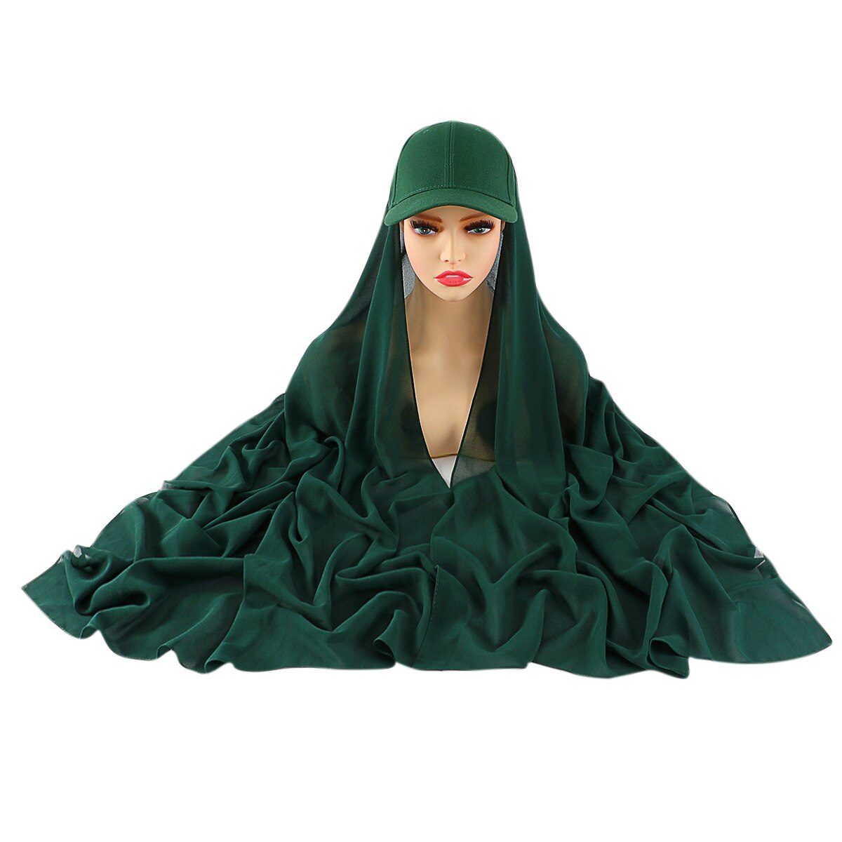 Women's Arabian Polyester Headwear Plaid Elegant Hijabs