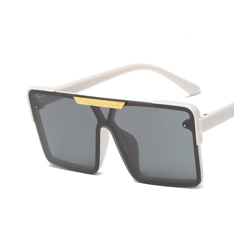 Kid's Resin Frame Outdoor Square Pattern Trendy UV400 Sunglasses