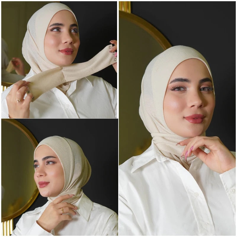 Women's Arabian Microfiber Quick-Dry Head Wrap Casual Wear Hijabs