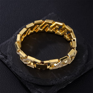 Men's Zinc Alloy Toggle-Clasps Geometric Pattern Hip-Hop Bracelet