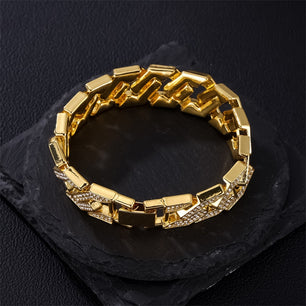 Men's Zinc Alloy Toggle-Clasps Geometric Pattern Hip-Hop Bracelet