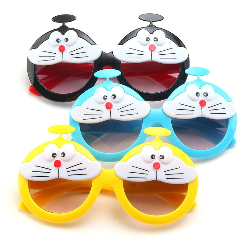 Kid's Resin Frame Round Pattern Multicolor Gradient Sunglasses