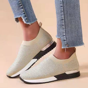 Women's Stretch Fabric Breathable Slip-On Casual Wear Shoes