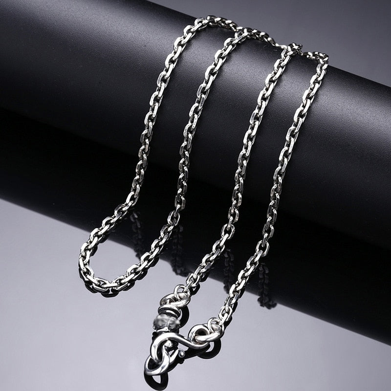 Men's 100% 925 Sterling Silver Cross Pattern Elegant Necklace