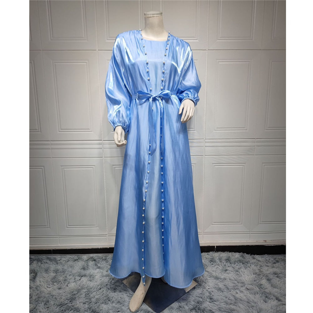 Women's Arabian Polyester Full Sleeve Plain Casual Long Abaya