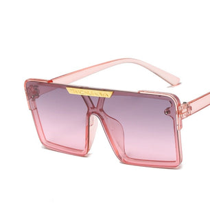 Kid's Resin Frame Outdoor Square Pattern Trendy UV400 Sunglasses