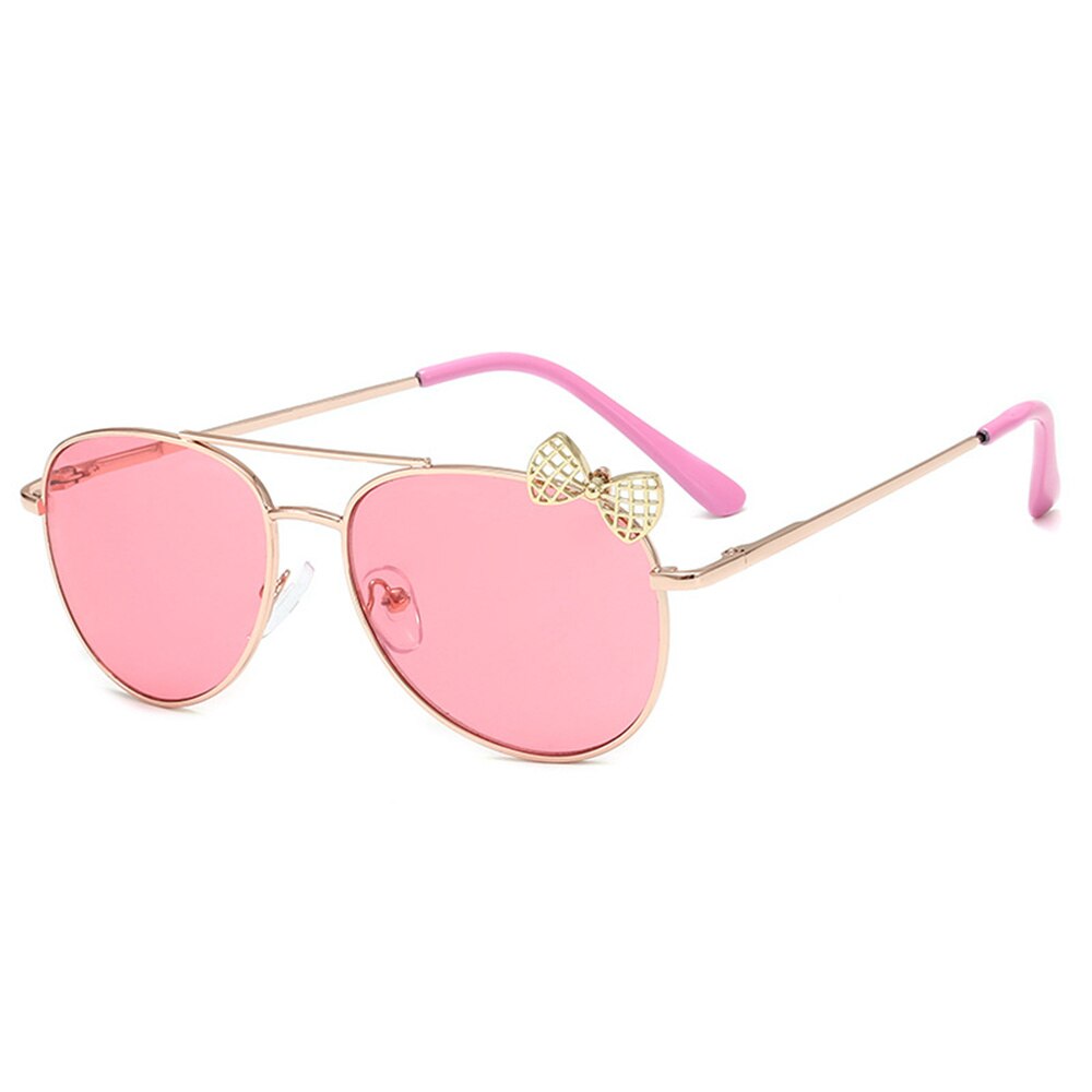 Kid's Alloy Frame Outdoor Oval Pattern Trendy UV400 Sunglasses