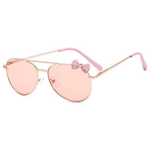 Kid's Alloy Frame Outdoor Oval Pattern Trendy UV400 Sunglasses