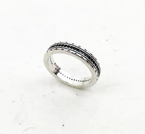 Women's 100% 925 Sterling Silver Geometric Pattern Vintage Ring