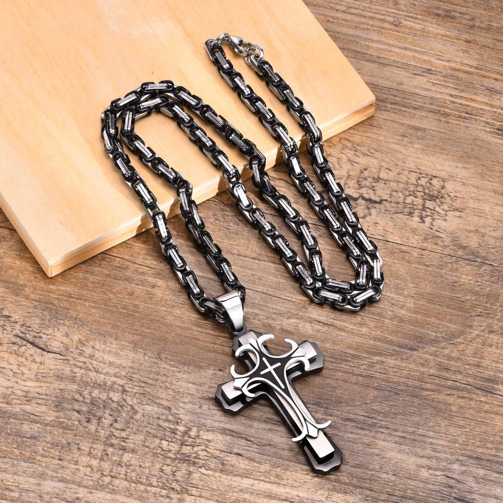 Men's Metal Stainless Steel Link Chain Vintage Punk Necklace