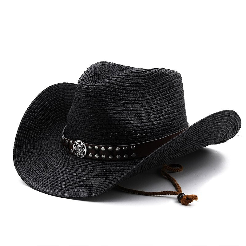 Women's Straw Rivet Pattern Casual Wear Summer Beach Trendy Caps