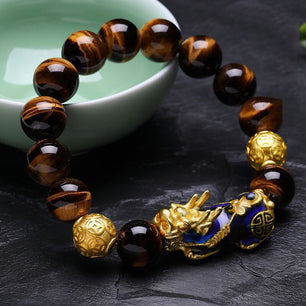 Men's Crystal Animal Pattern Elegant Round Casual Bracelets