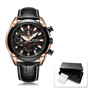 Men's Alloy Buckle Clasp Waterproof Quartz Trendy Round Watches