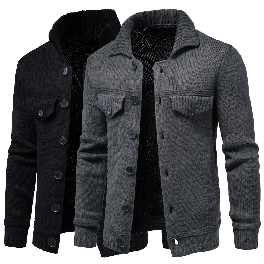 Men's Wool Turn-Down Collar Single Breasted Casual Wear Jacket