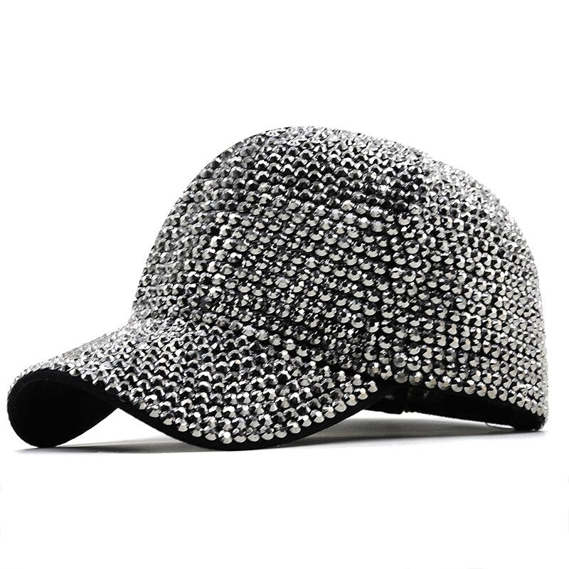 Women's Cotton Sun Protection Rhinestone Casual Baseball Caps