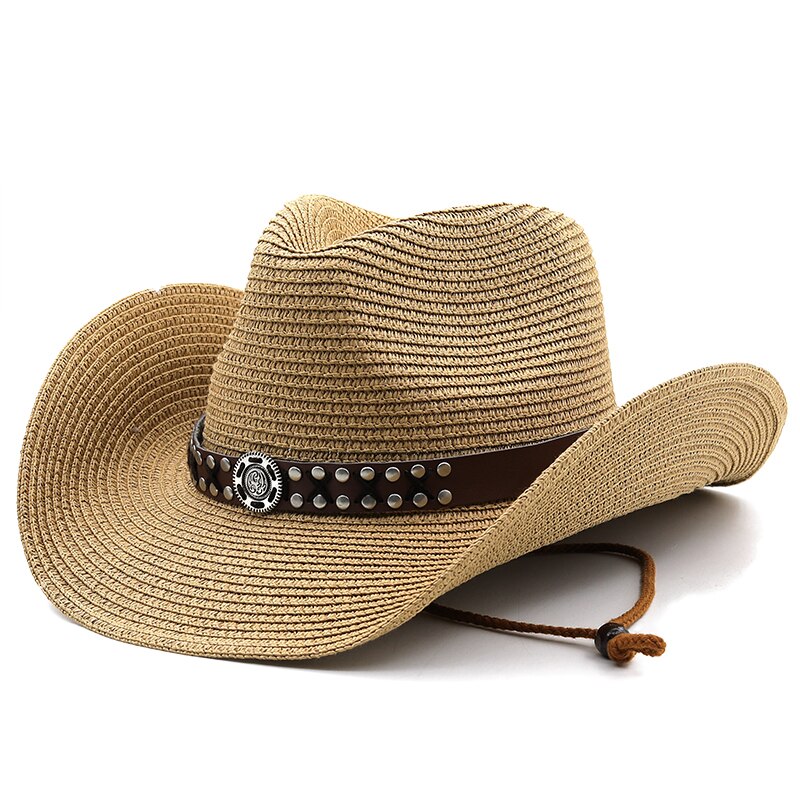 Women's Straw Rivet Pattern Casual Wear Summer Beach Trendy Caps