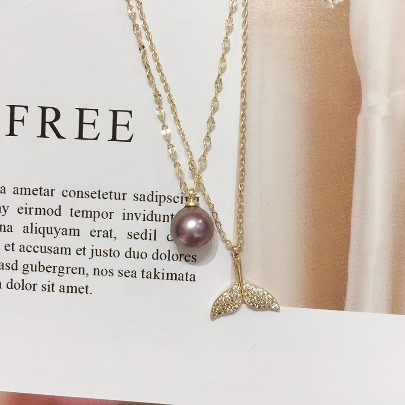 Women's Gold Filled Natural Freshwater Pearl Trendy Necklace