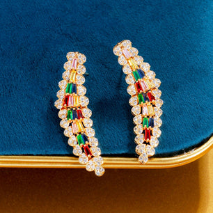 Women's Copper Cubic Zirconia Trendy Bridal Wedding Jewelry Sets