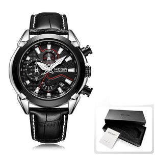 Men's Alloy Buckle Clasp Waterproof Quartz Trendy Round Watches