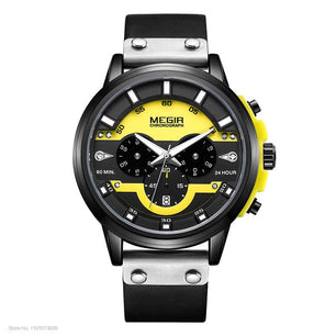 Men's Alloy Buckle Clasp Waterproof Quartz Trendy Round Watches