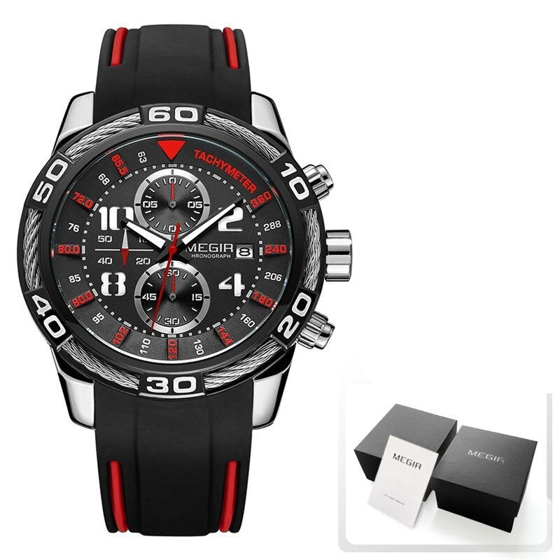 Men's Alloy Buckle Clasp Waterproof Quartz Trendy Round Watches