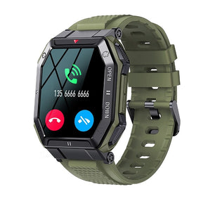 Men's TFT Square Shaped Waterproof HD Screen Trendy Smart Watches