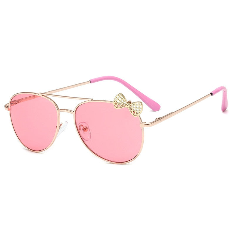 Kid's Alloy Frame Outdoor Oval Pattern Trendy Party Sunglasses