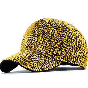 Women's Cotton Sun Protection Rhinestone Casual Baseball Caps