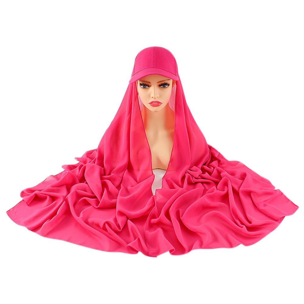 Women's Arabian Polyester Headwear Plaid Elegant Hijabs