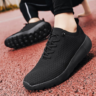 Men's Mesh Breathable Lace-up Closure Walking Casual Wear Shoes