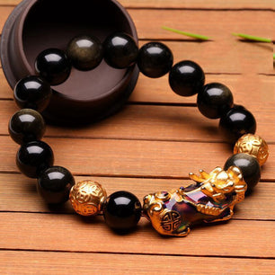 Men's Crystal Animal Pattern Elegant Round Casual Bracelets