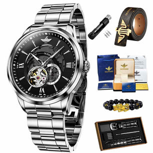 Men's Automatic Stainless Steel Water-Resistant Round Watches