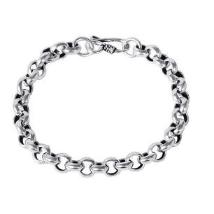 Women's 100% 925 Sterling Silver Round Link Chain Bracelet